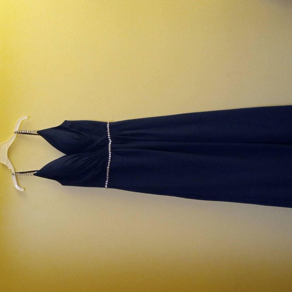 Christina Wu Navy Long Formal Gown Bridesmaids Women's dress 0
